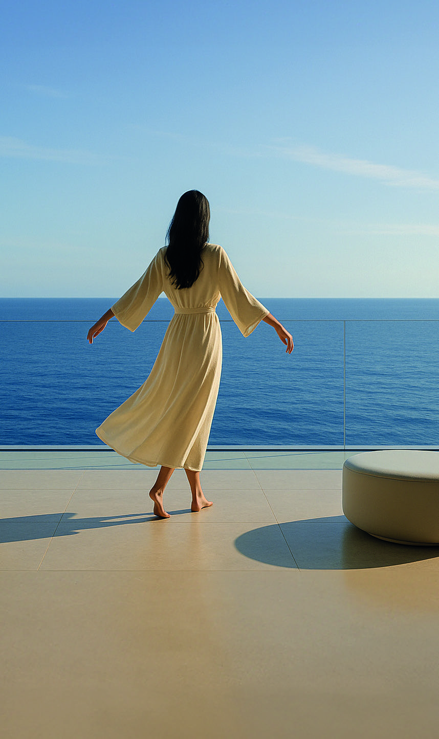 PASSO by BEYOND ocean view balcony on Palm Jumeirah Dubai with modern architecture